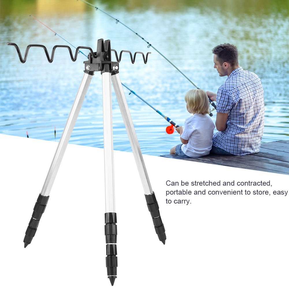 Fishing Rod Casting - Angelruten-Stativhalter Multifunktionales Rutenstativ Outdoor Meeresangel-Stützständer Teleskopisches