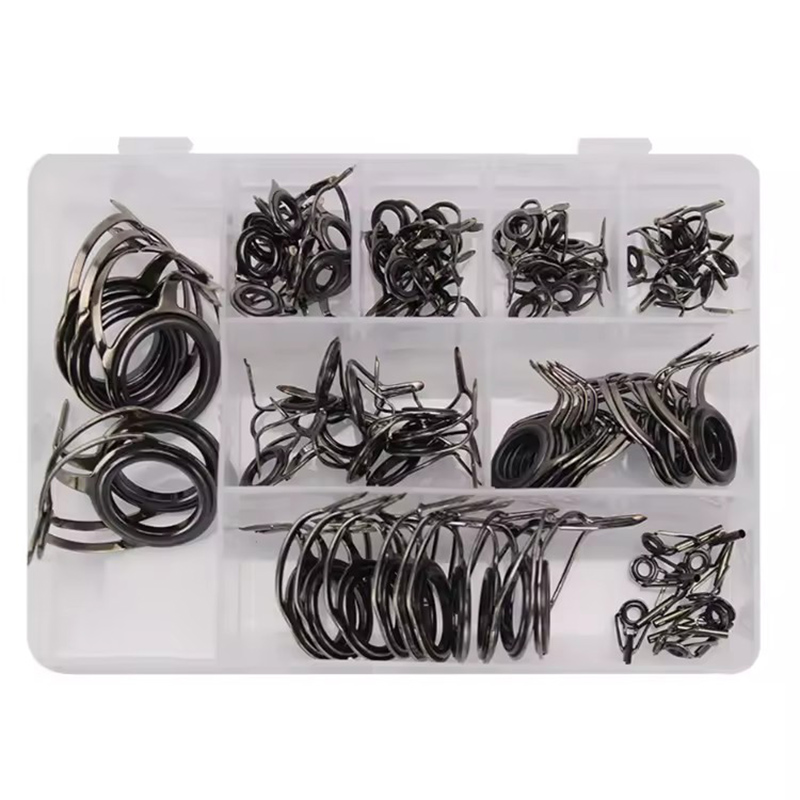Fishing Rod Building Kit - WEIHE 75-teiliges Zubehör-Set Hochwertige Keramik-Doppelring-Angelrutenführungen Combo